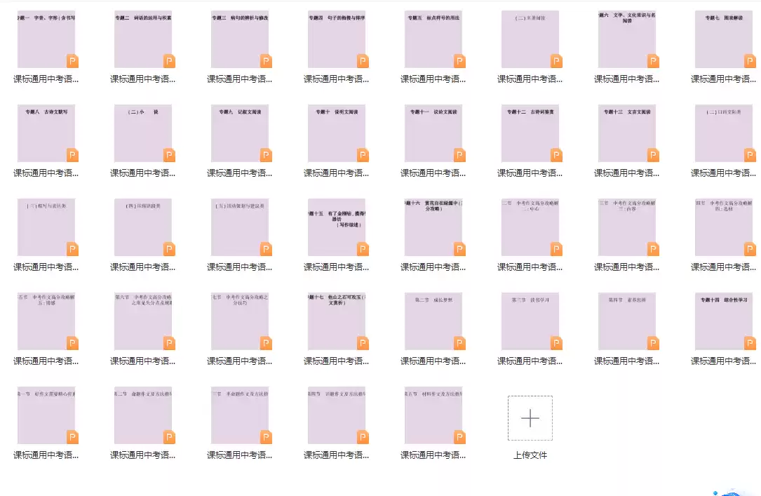 【初中语文】（课标通用）中考语文总复习专题课件（打包37套） [ 18.73MB ]_K12资料